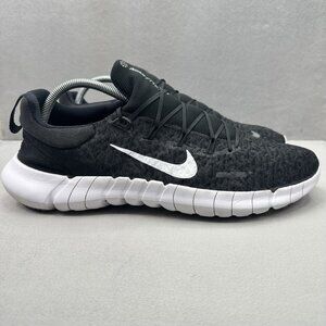 Mens Size 14 Nike Free Run 5.0 Shoes Black / White Running Next Nature Trainers